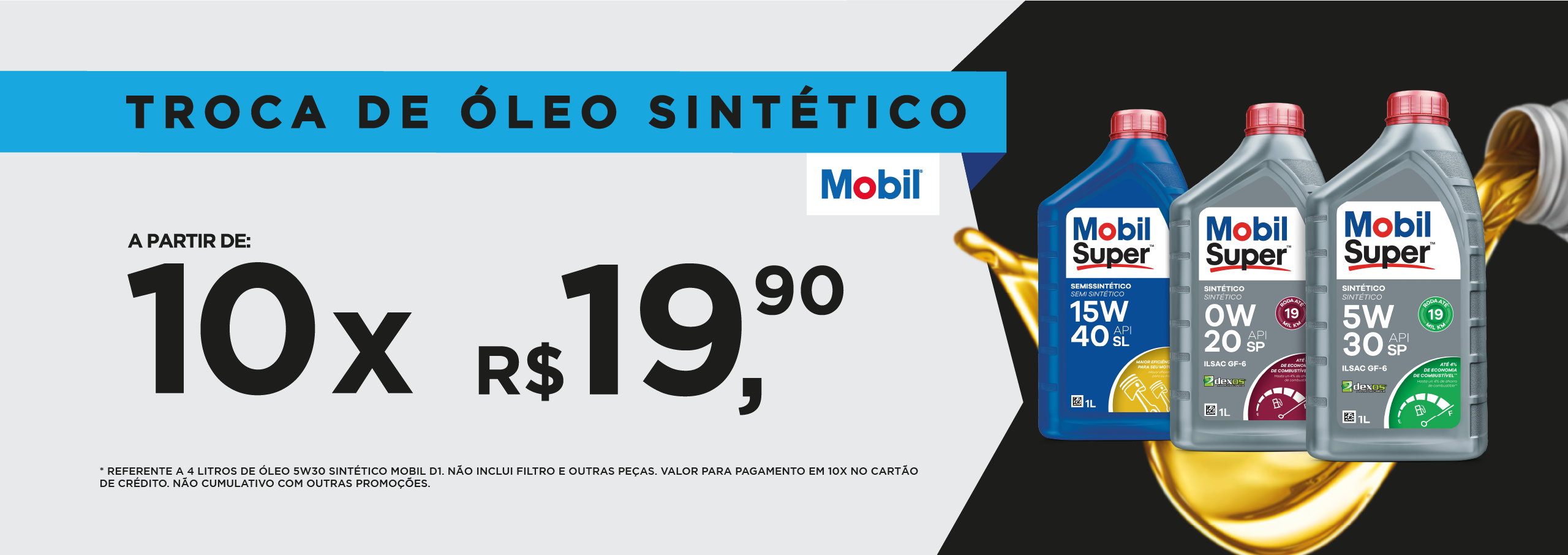 Promoção troca de óleo