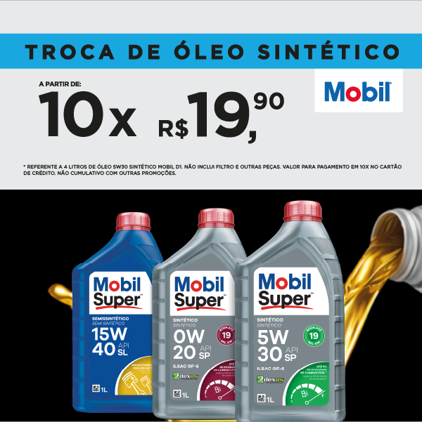Promoção troca de óleo